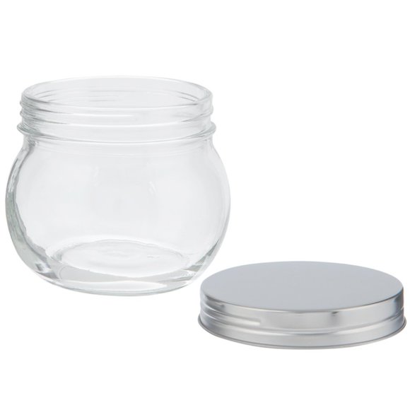 FINAL PRICE ✂️ Set of 2 ~ 16 oz Round Glass Apothecary / Candle Jar - Picture 3 of 5